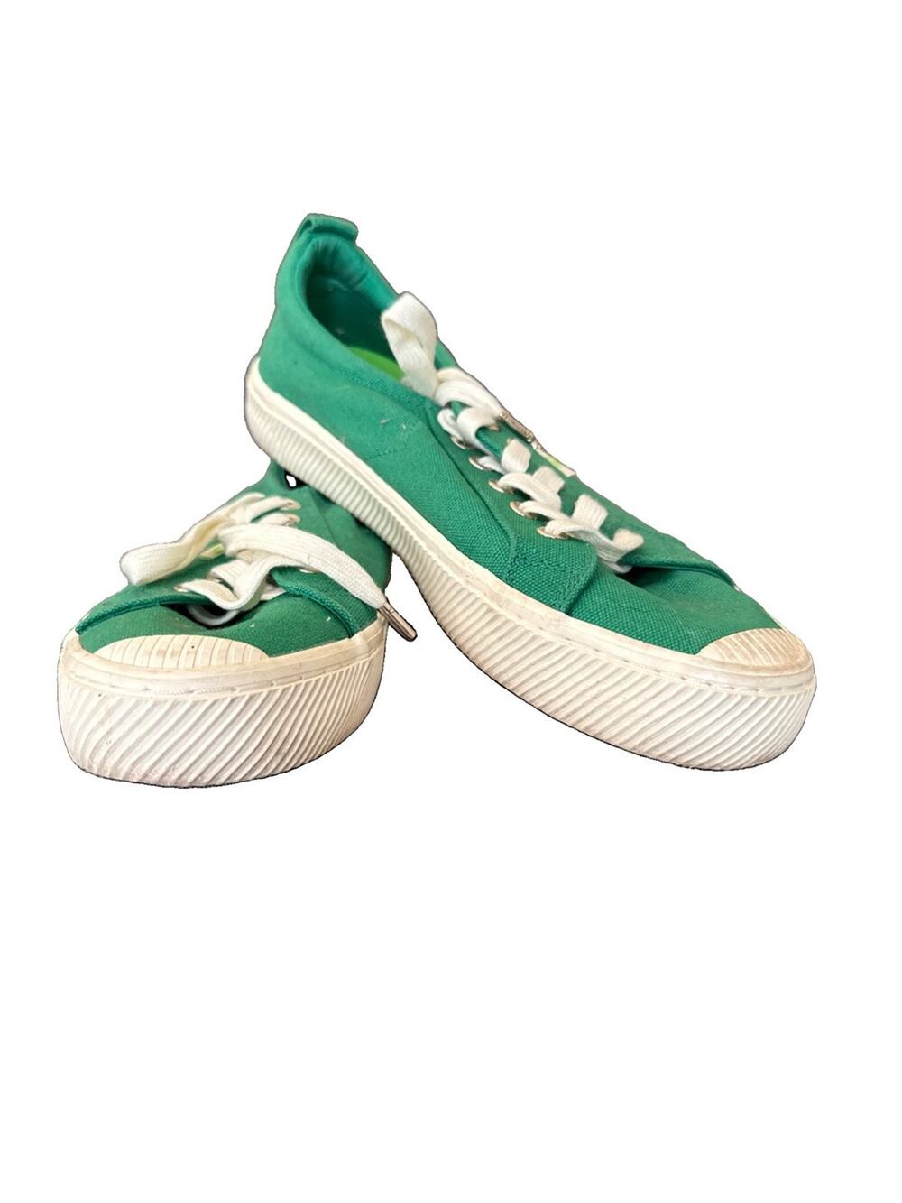 Cariuma OCA Low Green Canvas Sustainable Sneakers Womens 8.5/Men 7 LaceUp